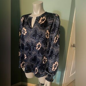 Ted Baker Floral Navy Blouse- Ladies Large